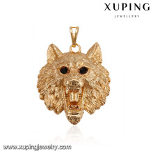 32522 xuping mode or 18k alliage de cuivre animal lion femmes pendentif